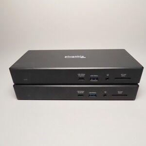 LOT OF 2 PLUGABLE UD-768PDZ 13-IN-1‎ DOCKING STATION W/ 100W (AS/IS For Parts)
